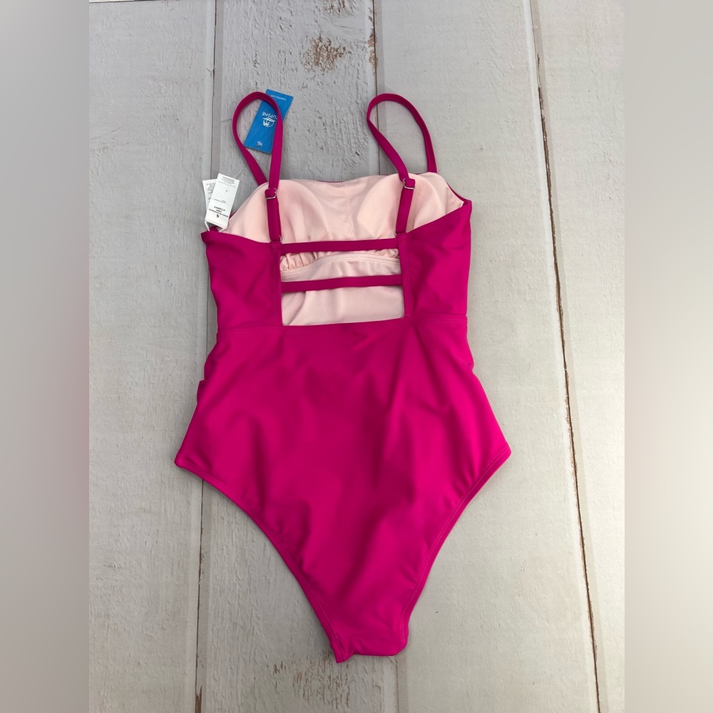 NWT Women's Shirred‎ Strappy Cutout One Piece Swimsuit SIZE SMALL - Picture 8 of 15